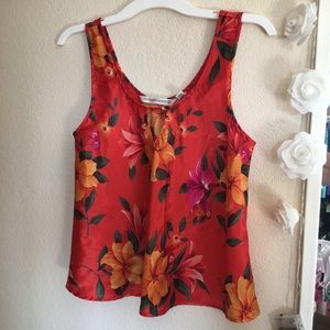 VS floral tropical satin pajama tank